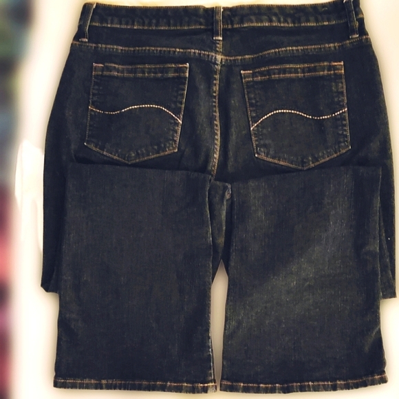 'Lee Lower On the Waist' Dark Wash Jeans Size 14 Petite - Picture 2 of 3